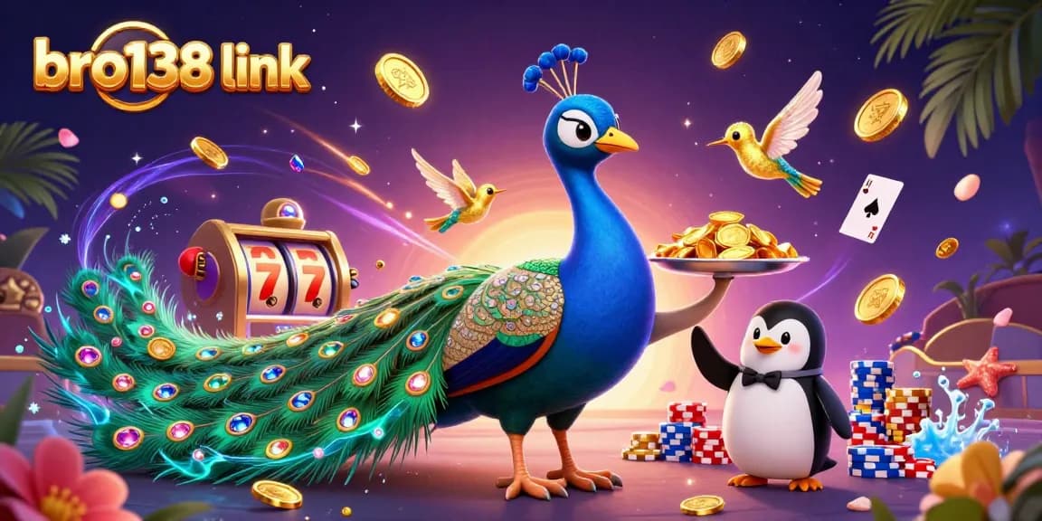 Win big with bro138 link in this vibrant casino scene featuring colorful slots and rich visuals.
