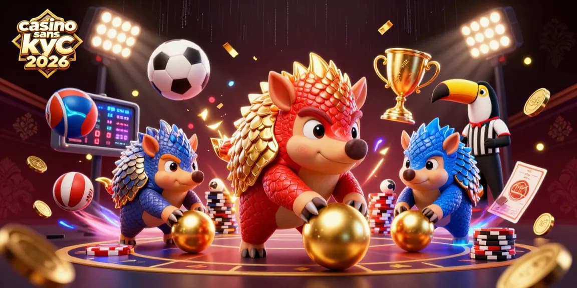 Jouez au casino sans KYC 2026, rivalité entre pangolins dans une scène dynamique remplie d'éléments de jeu.