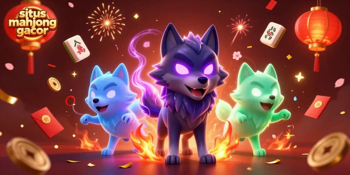 Engage in the thrilling action of situs mahjong gacor with glowing characters and festive elements.