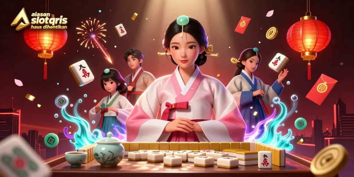 Experience the impact of alasan slot qris harus dihentikan through this vibrant casino scene showcasing traditional elements and gaming effects.