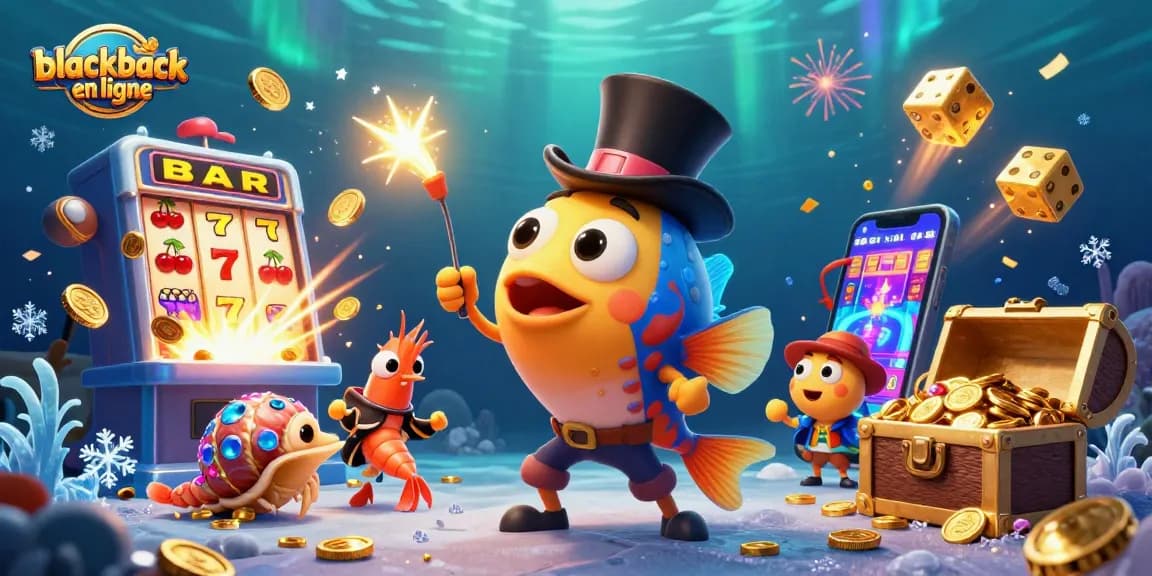 Jouez à blackjack en ligne avec des personnages animés captivants et une ambiance de casino colorée.