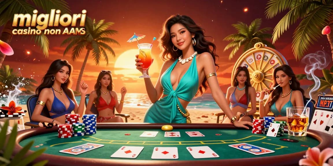 I migliori casino non AAMS che mostrano l'emozione del gioco d'azzardo online con elementi di casinò vivaci e un ambiente glamour.