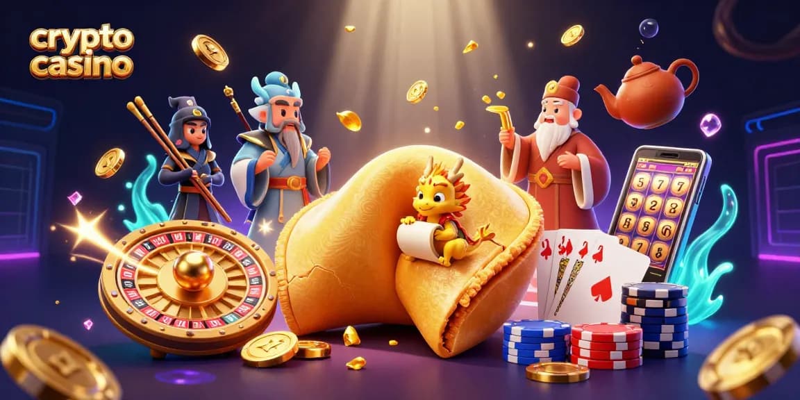 Gioca e vinci nel crypto casino con slot e premi scintillanti in un ambiente animato.