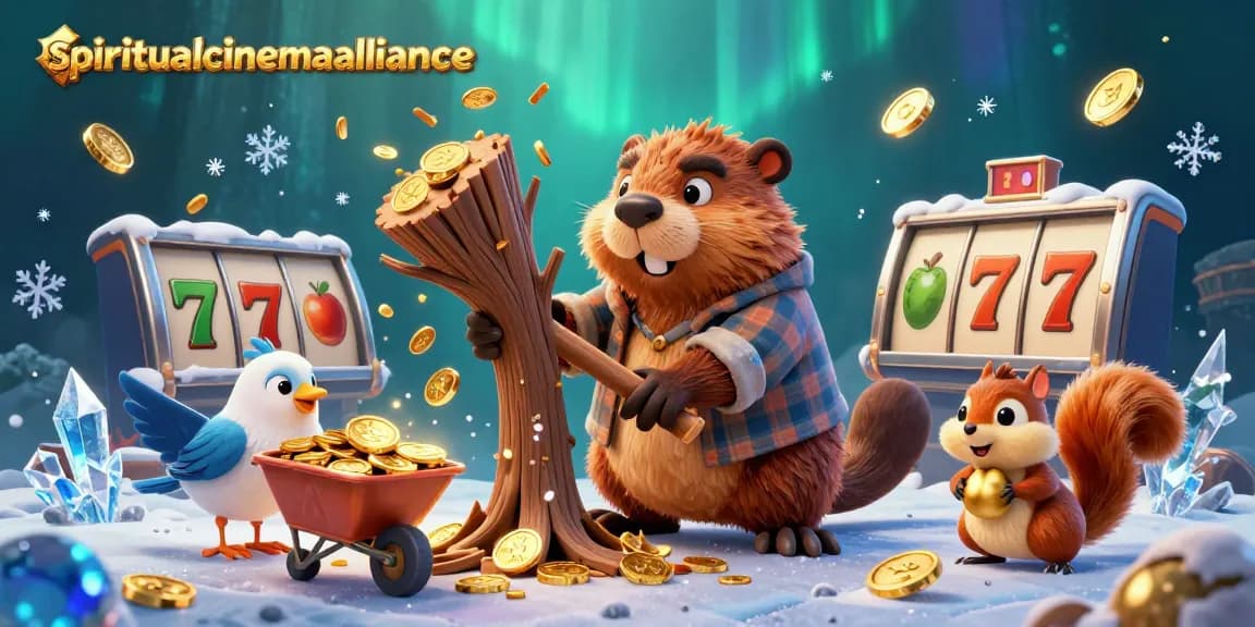 Engage with spiritualcinemaalliance by spinning slot reels amidst gold coins and animated characters!