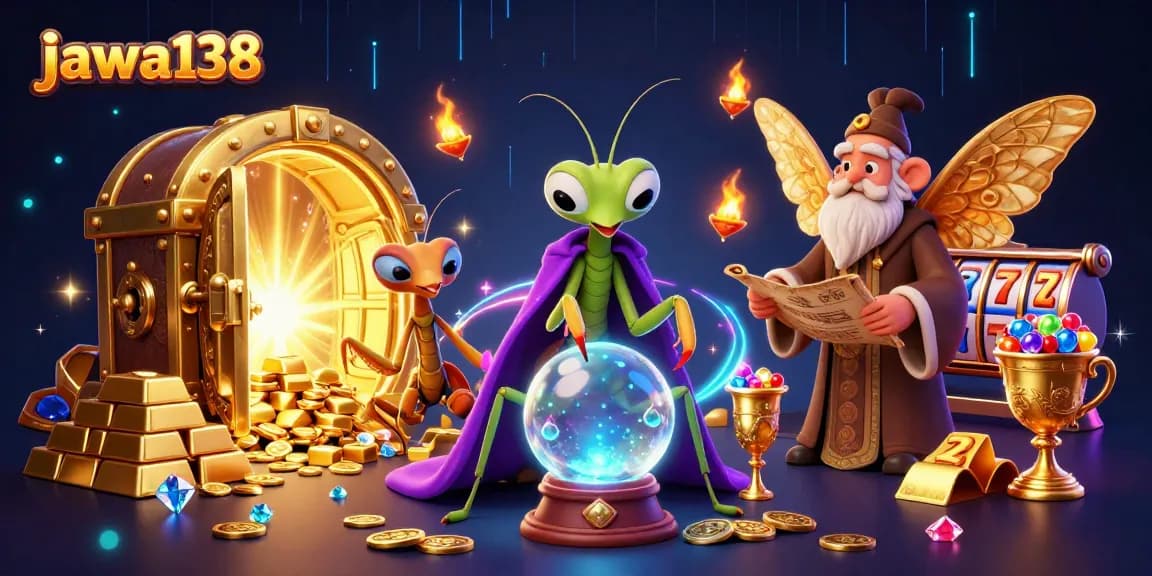 Experience jaw-dropping wins with jawa138's enchanting casino adventure illustration.