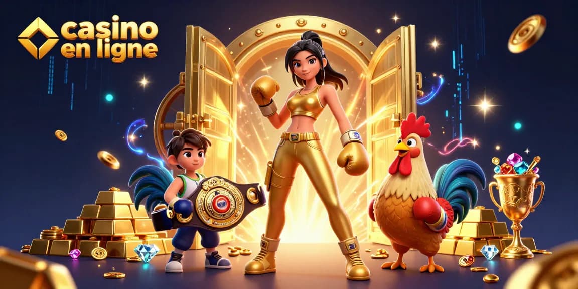 Vivez une expérience de jeu exaltante dans un casino en ligne avec des personnages vibrants, des gemmes et de l'or.