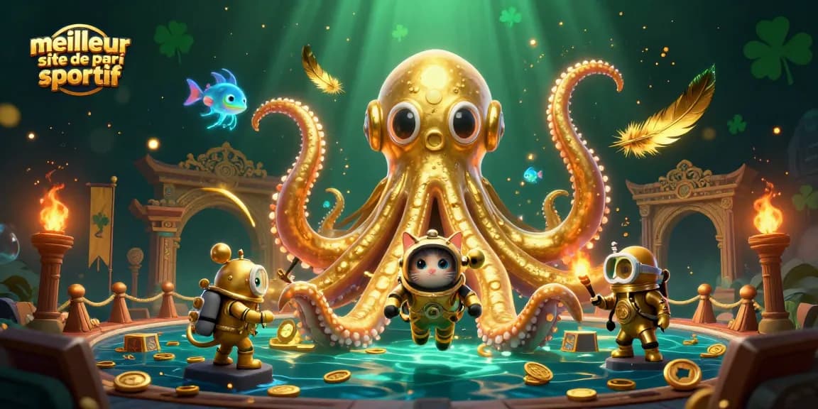 Pariez sur le meilleur site de pari sportif et découvrez des jeux captivants avec un kraken et une ambiance maritime.