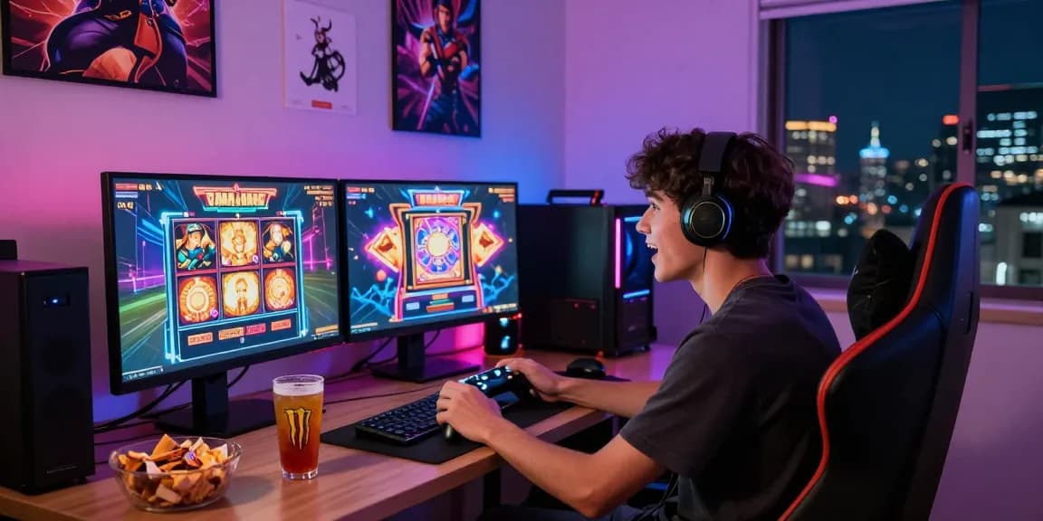 Engaging gaming scene showcasing excitement of deposit pulsa tanpa potongan.