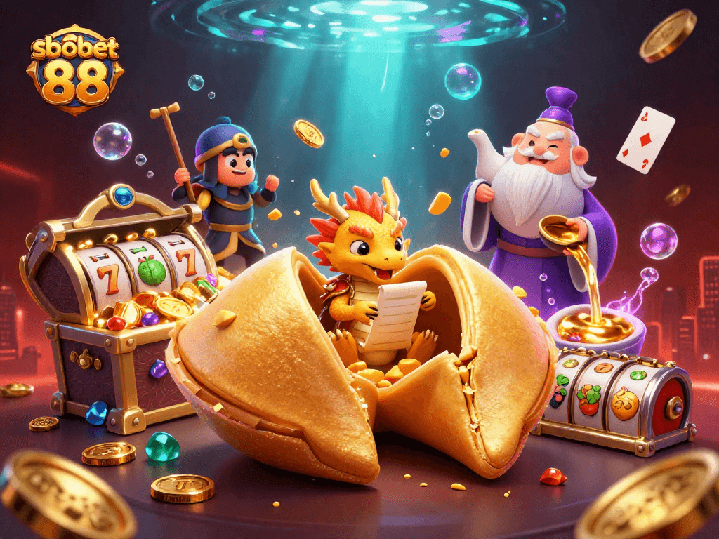 Engage in thrilling bets with sbobet 88 in this vibrant casino scene featuring action-packed gaming elements.