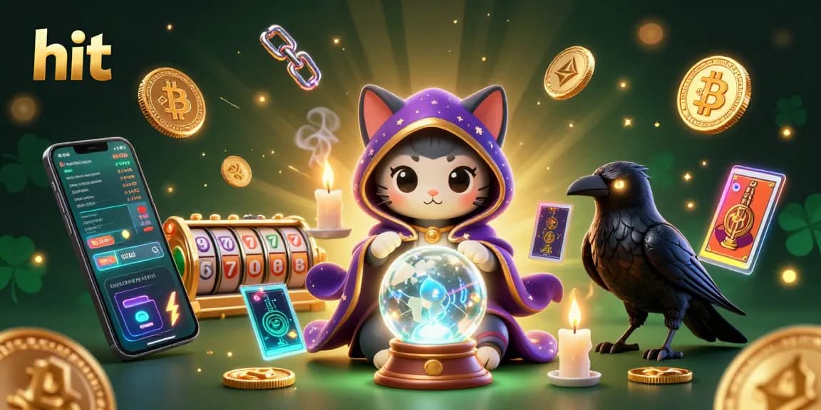 Engage with hit-themed gaming scenarios featuring a mystical cat and raven in an enchanting casino atmosphere.