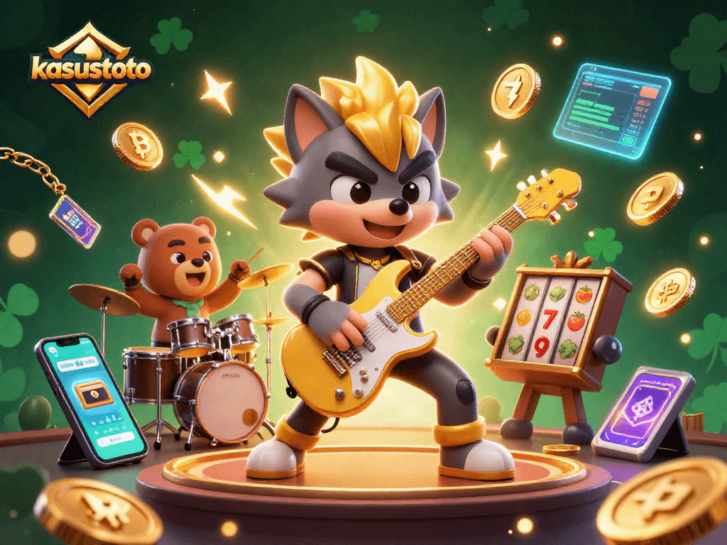 Kasustoto menghadirkan aksi perjudian kasino yang menarik dengan karakter 3D di panggung.