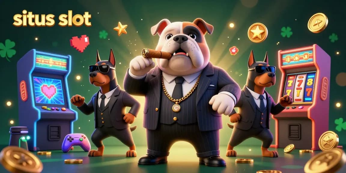 Permainan situs slot dengan jackpot dan gulungan slot yang menarik di latar belakang.