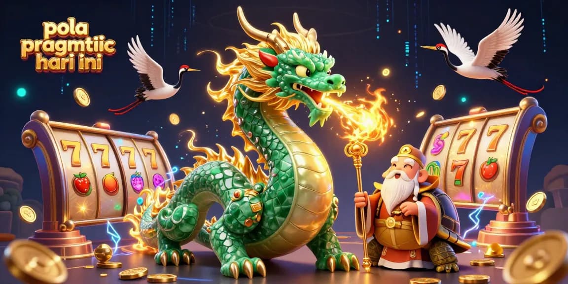 Experience the excitement of pola pragmatic hari ini with a vibrant 3D illustration of symbols and characters.