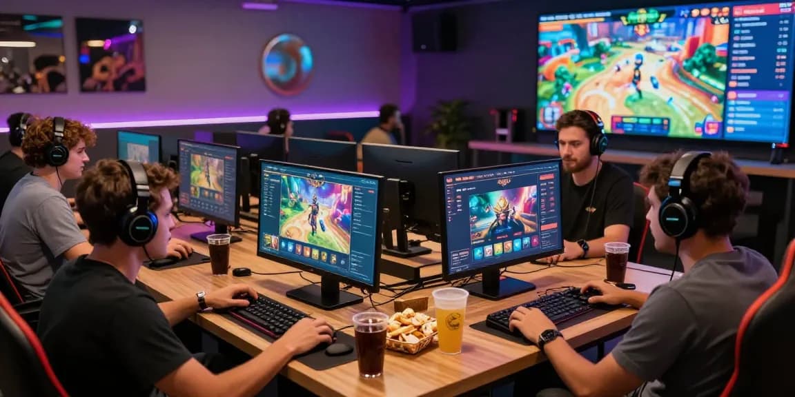 NAGA2000 gaming lounge with users enjoying vibrant iGaming features and community atmosphere