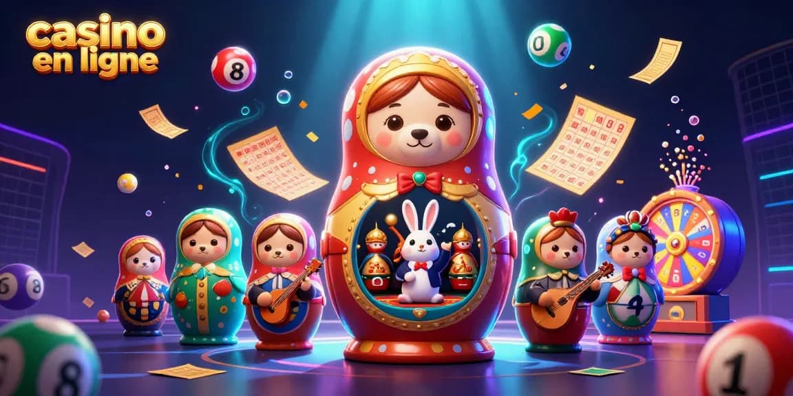 Plongez dans le monde des casinos en ligne avec notre illustration vibrante de jeux captivants.