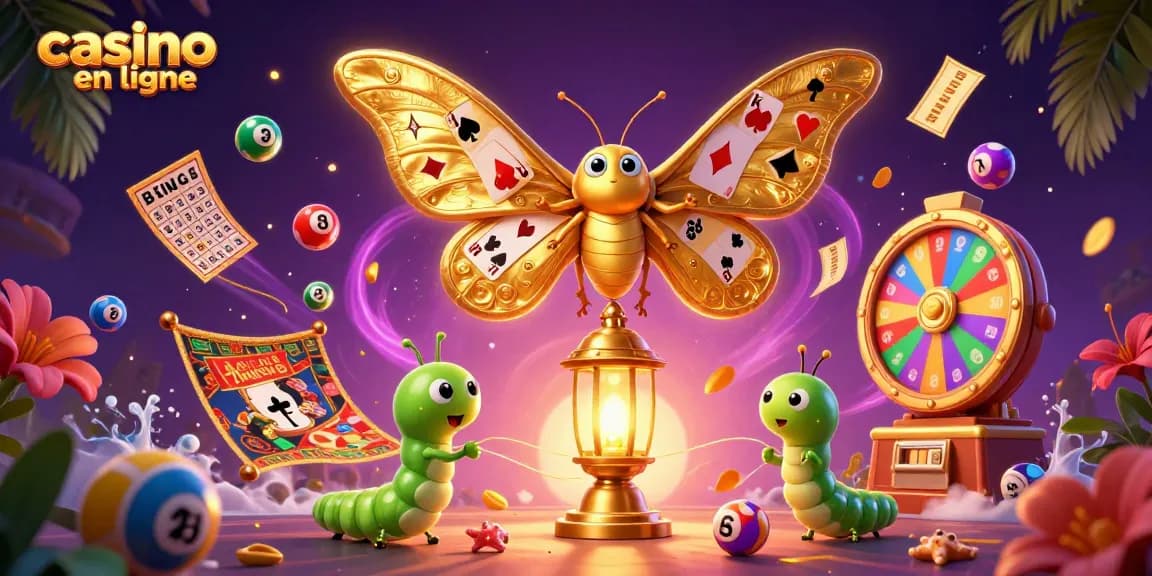Jouez à des jeux de casino en ligne avec des éléments colorés et captivants.