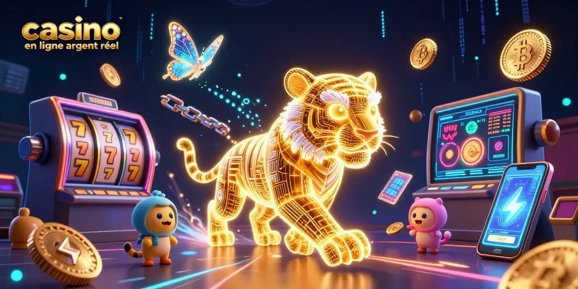 Jouez à des jeux passionnants dans un casino en ligne argent réel rempli de lumières et d'énergie.