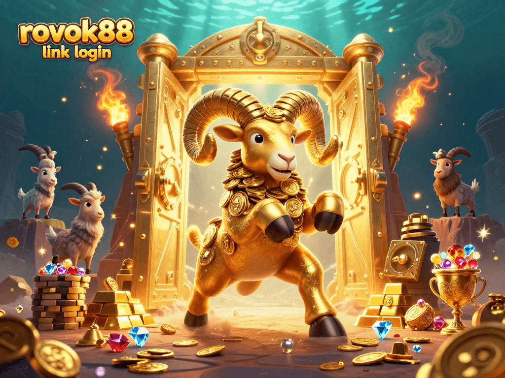Engage with exciting gambling scenarios at rokok88 link login featuring captivating golden elements and dynamic characters.