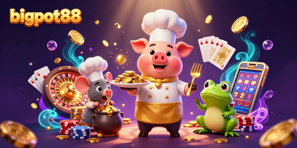Experience thrilling gameplay at bigpot88 with vibrant characters and golden rewards.
