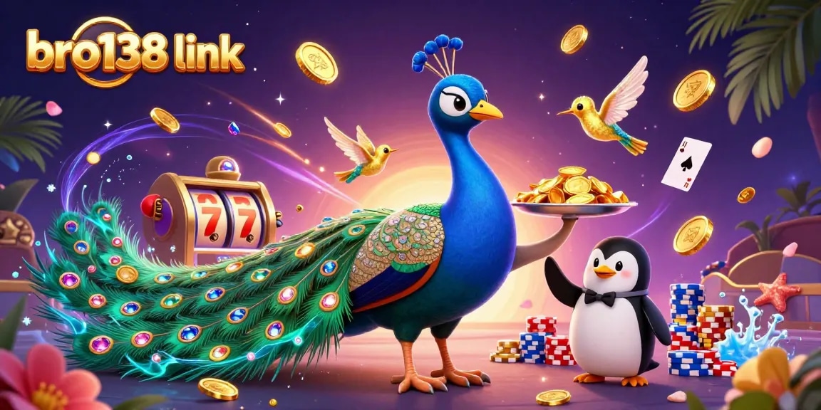 Win big with bro138 link in this vibrant casino scene featuring colorful slots and rich visuals.