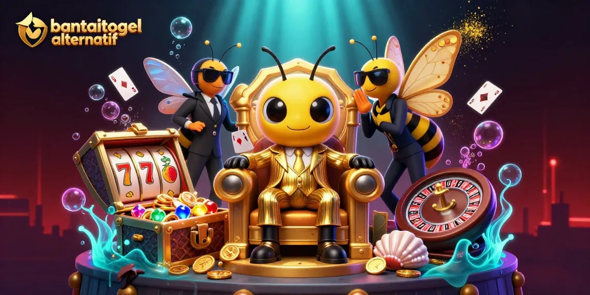 Engage with the bantaitogel alternatif slot scene featuring a lively 3D cartoon world packed with slots, secrets, and treasures!