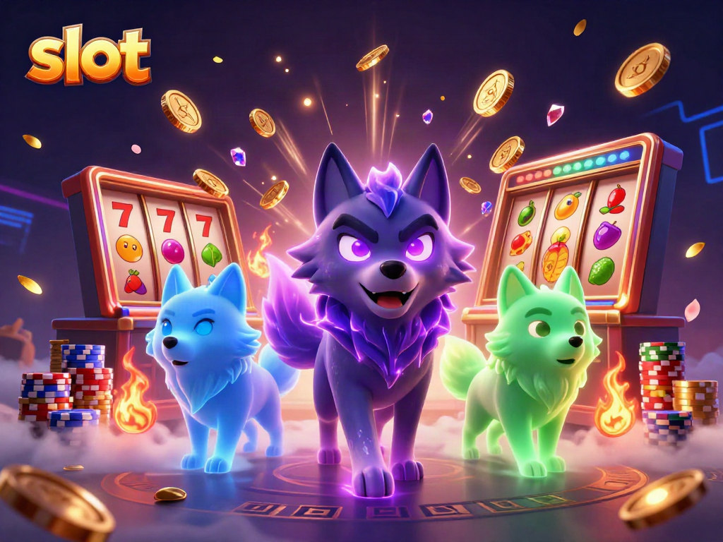 Experience the thrill of slot gameplay with vibrant characters and dynamic elements in this captivating scene.