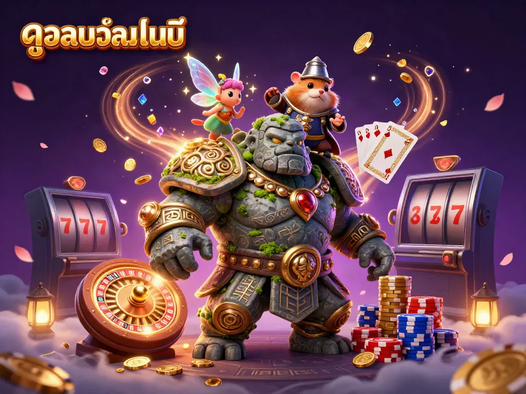Watch ดูบอลออนไลน์ in stunning visuals with dynamic animation featuring magical elements and casino action.