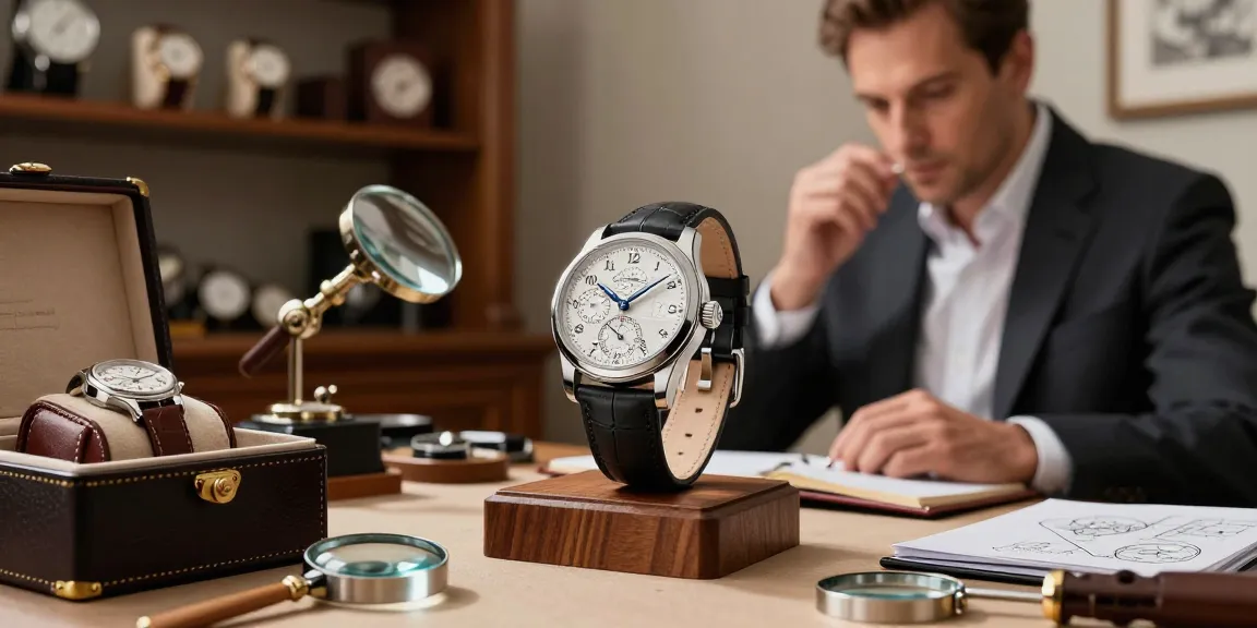 Showcasing high-quality replica watches with intricate craftsmanship in a stylish workshop.