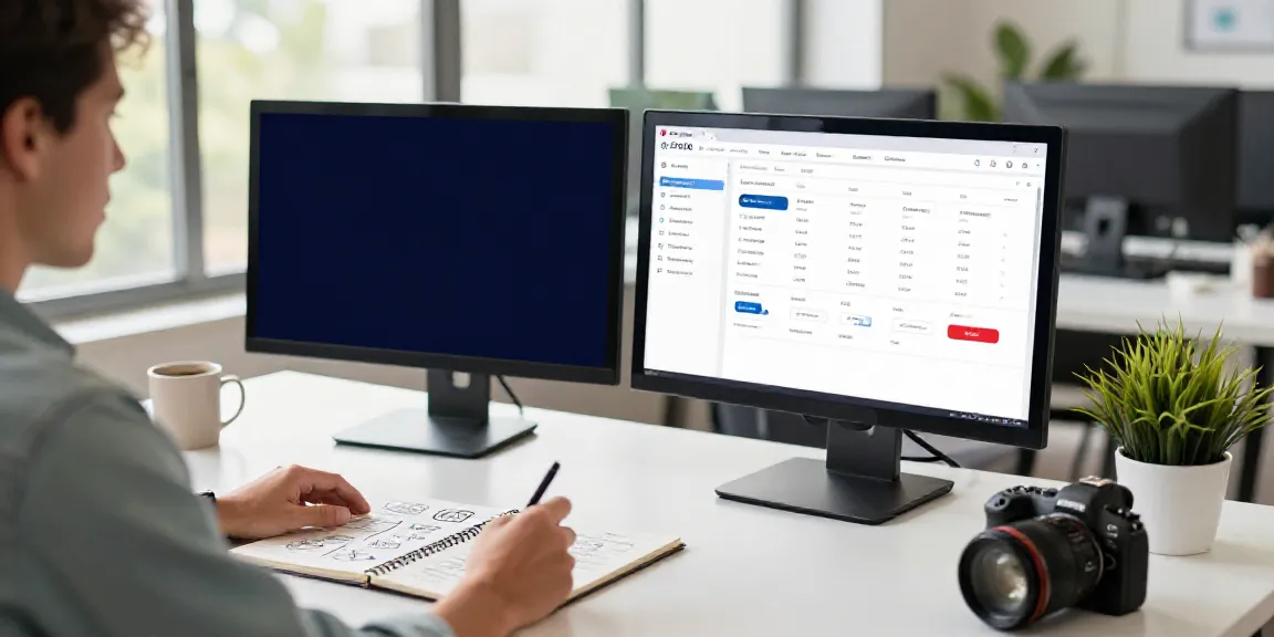 Marketing professional analyzing instant indexing metrics in a vibrant workspace.