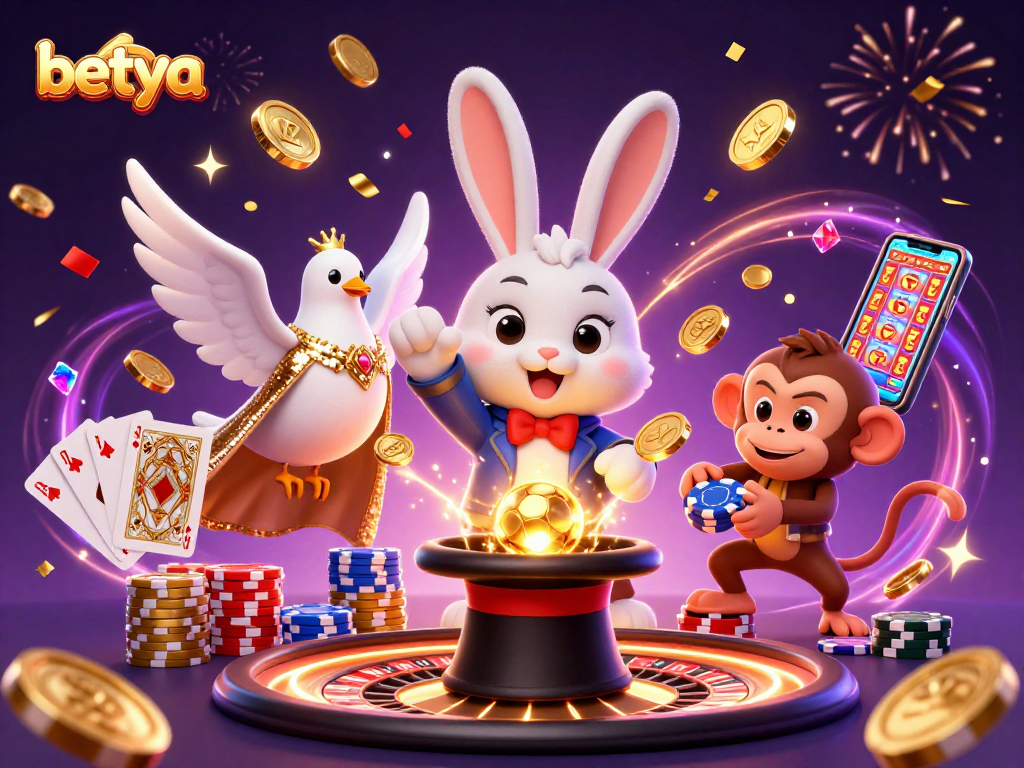Experience magical wins with betya as the rabbit pulls golden coins from the hat!