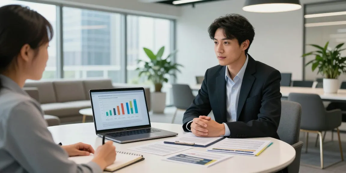 Consultation on business energy prices with advisor and client in a modern office