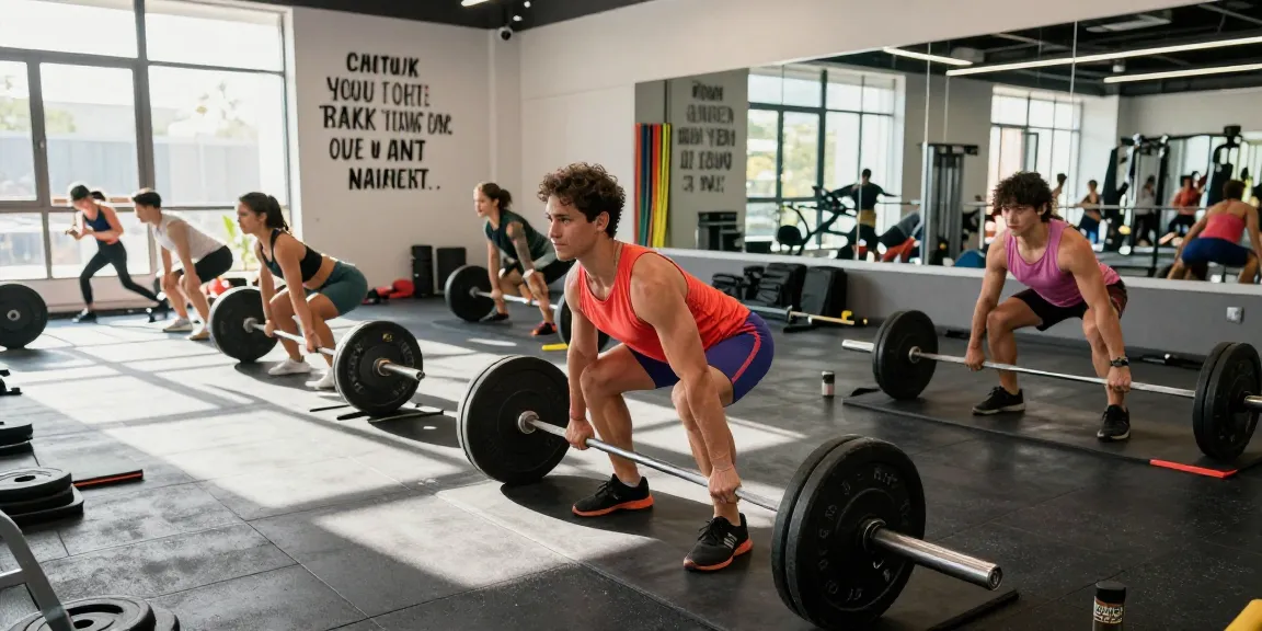 Athlete lifting weights in an Astera Steroids Shop gym, showcasing strength and fitness progress in a vibrant setting.