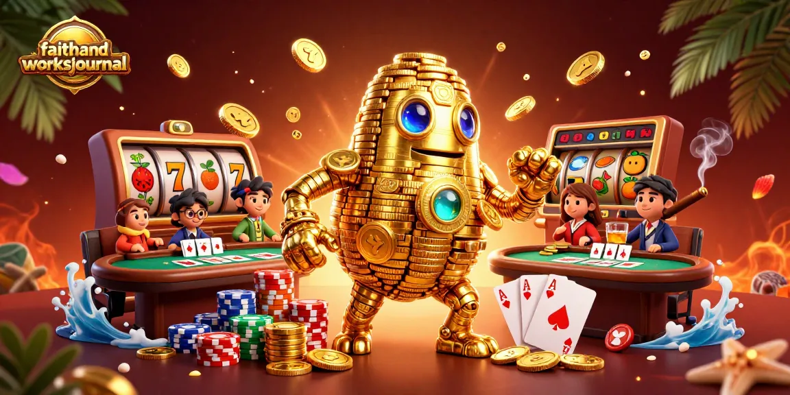 Menangkan permainan slot di faithandworksjournal dengan golem emas dan simbol slot yang menarik.