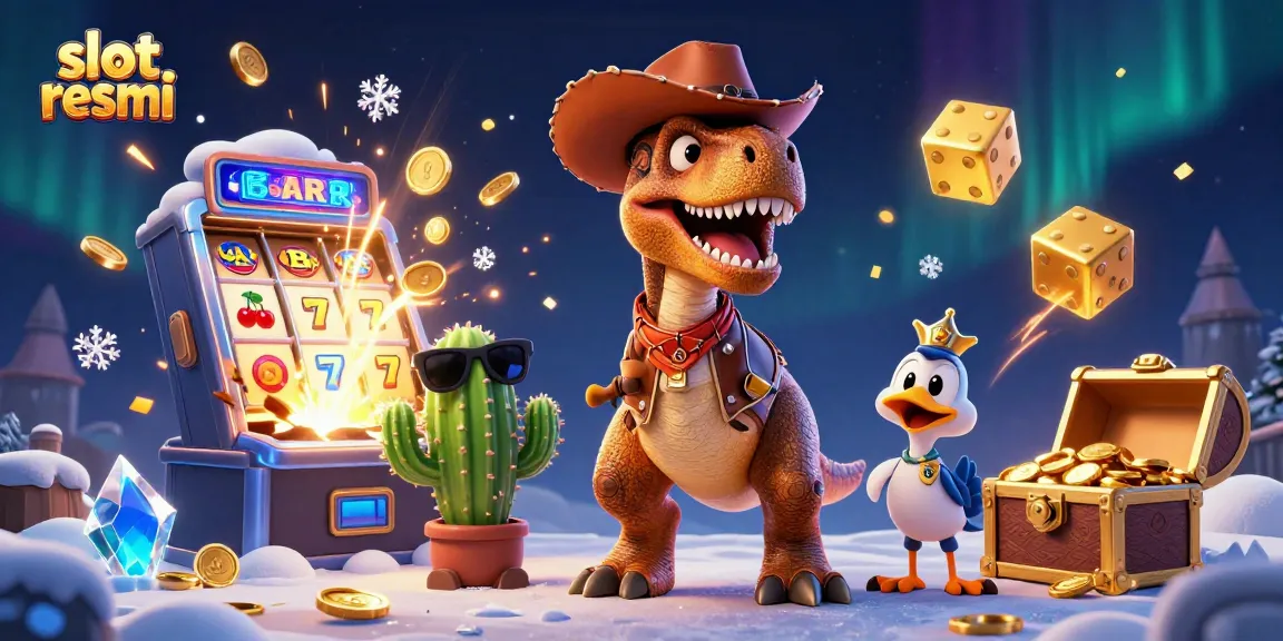 Play exciting games at slot resmi featuring cartoon characters and dynamic casino elements.